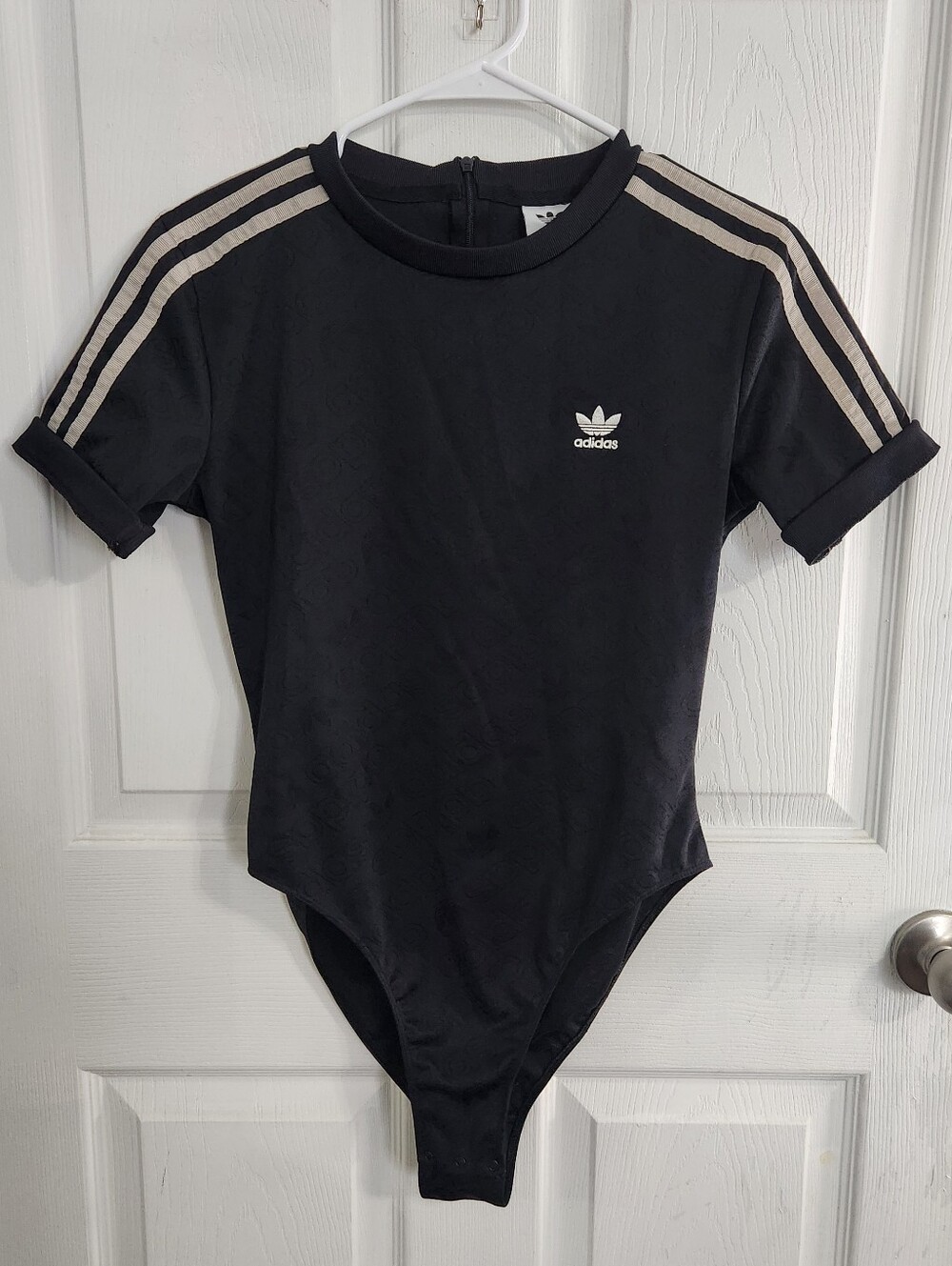 Adidas originals trefoil monogram bodysuit short sleeve athleisure sporty small
